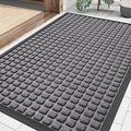 Smiry Front Door Mat Outside Entrance, Heavy Duty Natural Rubber Doormat by Smiry
