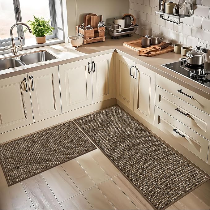 BEQHAUSE Kitchen Rugs and Mats 2PCS, Non-Slip Kitchen Mats - Image 8
