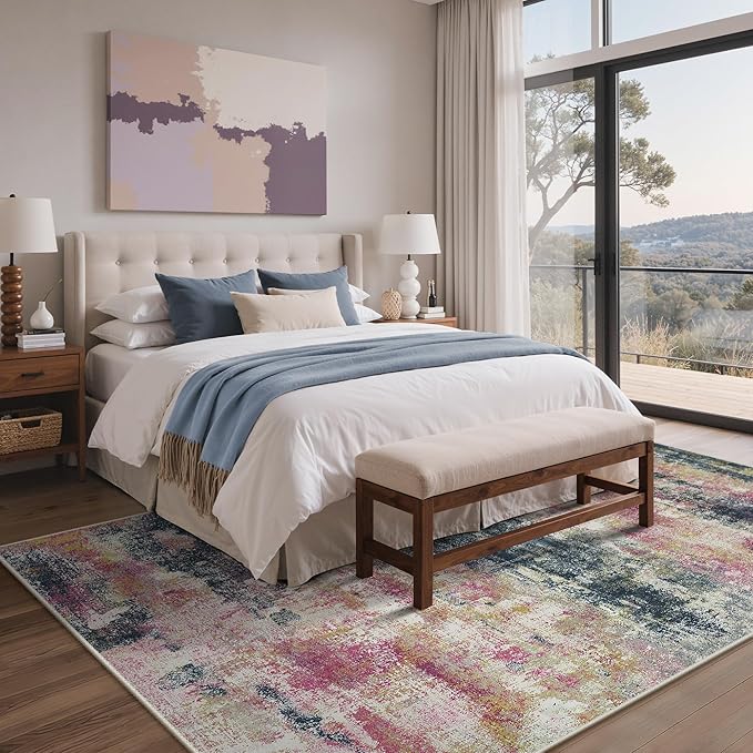 Area Rugs 8x10 for Living Room Bedroom, Modern Abstract Machine Washable Rug - Image 4