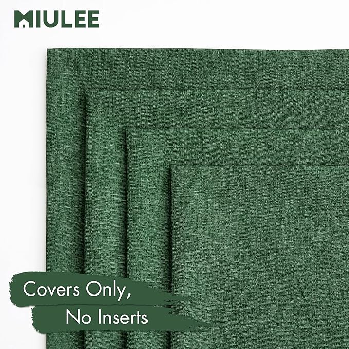MIULEE Pack of 4 Decorative Throw Pillow Covers Linen Waterproof Pillow Covers - Image 5