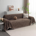 MYSKY HOME Boho Couch Cover Deep Chocolate Sofa Covers by MYSKYHOME