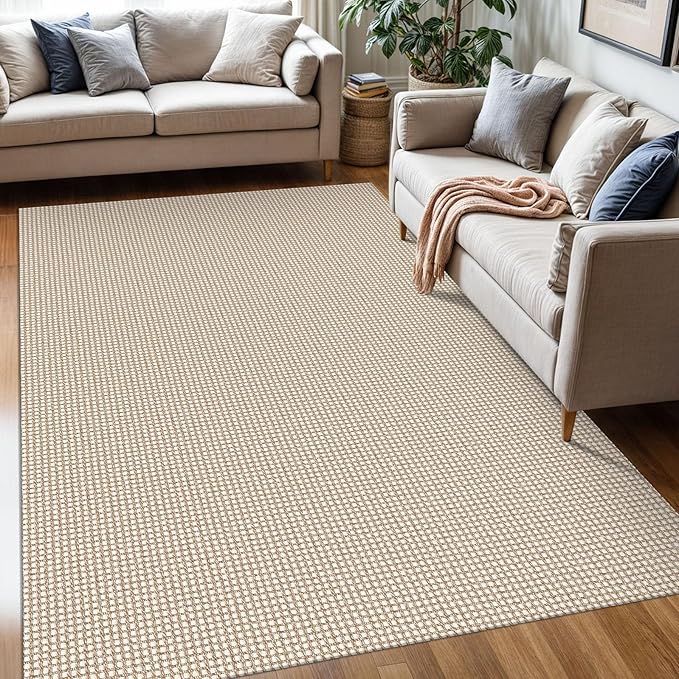 KOZYFLY Washable Area Rug 5x7 ft Rubber Backed Non Slip Rugs by KOZYFLY