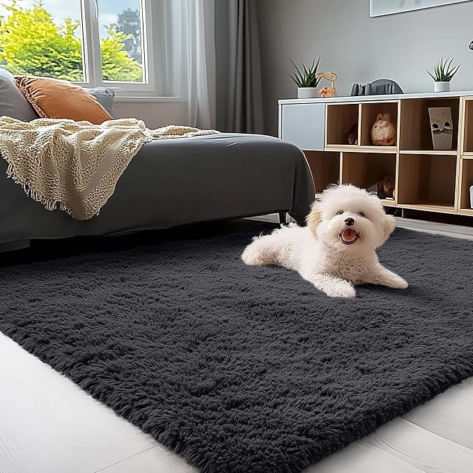 OLANLY 4x12 Area Rugs for Living Room Bedroom, Machine Washable Soft Fluffy - Image 3