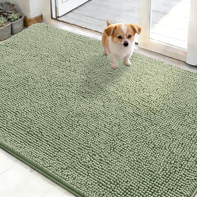 OLANLY Dog Door Mat for Muddy Paws 48x30, Absorbs Moisture and Dirt, Absorbent by OLANLY