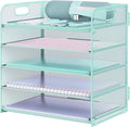 Letter Tray Paper Organizer 5-Tier Desk Organizer File Organizer Paper Holder by Sinboun
