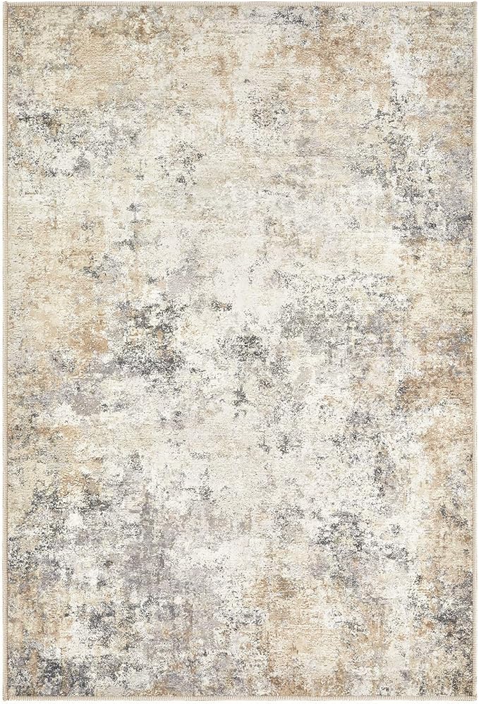 UERMEI 2x3 Entryway Area Rug: Washable Neutral Modern Abstract Small Rug - Image 7