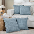 Fancy Homi 4 Packs Boho Light Blue Decorative Throw Pillow Covers 26x26 Inch by Fancy+Homi