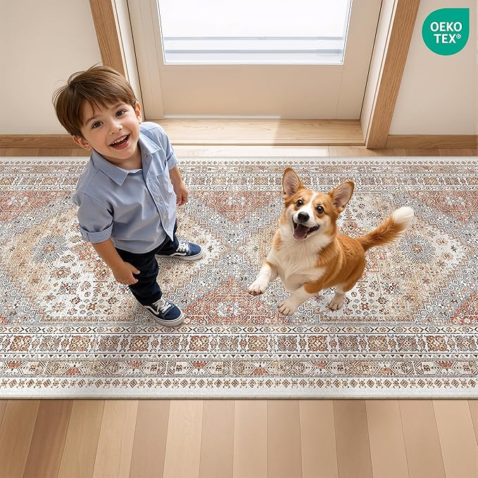 4x10 Runner Rug, Washable Hallway Runner Rug - Image 7