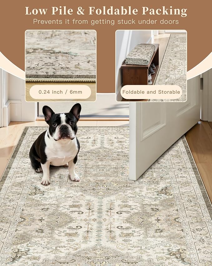 Madane Washable Runner Rug 2x6, Ultra-Thin Non-Slip Non-Shedding Hallway Runner - Image 7