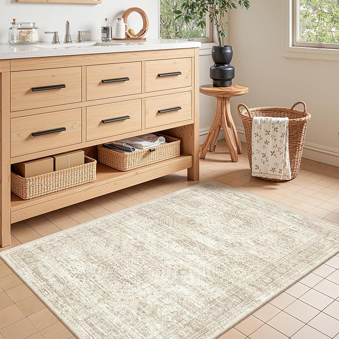 3x4 Washable Area Rug for Entryway, Soft Kitchen Rugs Non Slip for Dining Room