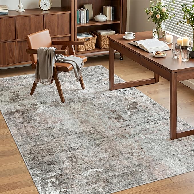 Area Rugs 4x6 for Living Room, Vintage Washable Rugs for Dining Room, Non-Slip - Image 4