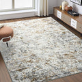 Toneed Abstract Area Rug Modern Washable Rug Soft Non Slip Rug Low Pile by Toneed