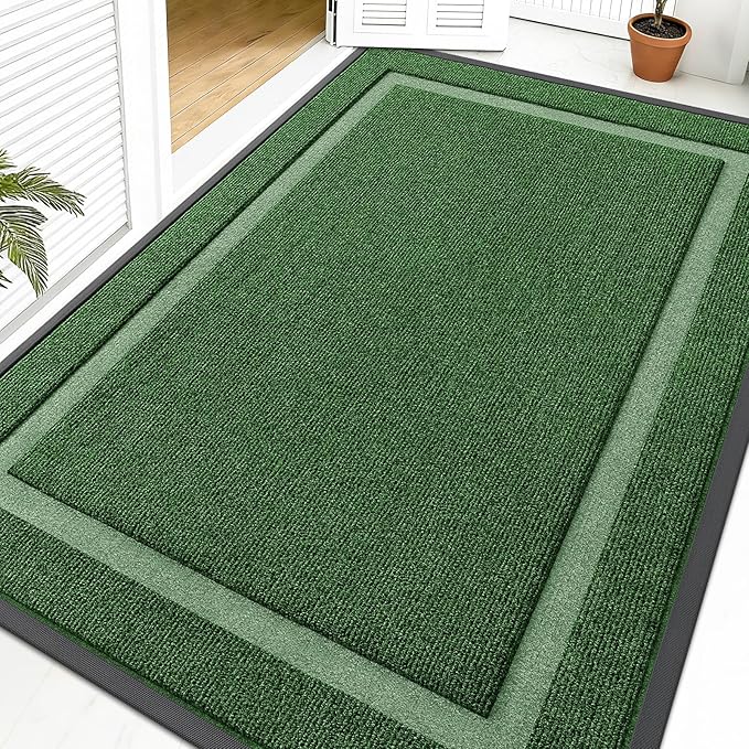 OLANLY Front Door Mat Indoor Outdoor Entrance, Waterproof All-Season, by OLANLY