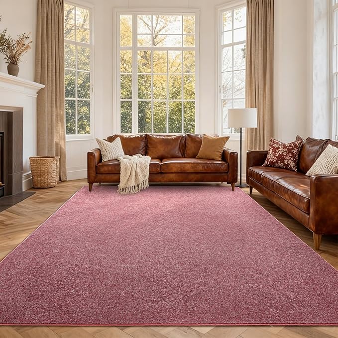 FinRèc 6x9 Washable Area Rugs for Bedroom Living Room, Low Pile Thin Rug Solid by FinRe%CC%80cHome