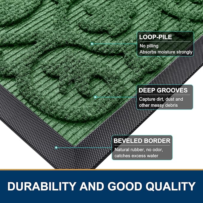 Smiry Welcome Door Mat Outside Entrance, Heavy Duty Trap Dirt and Moisture Easy - Image 4