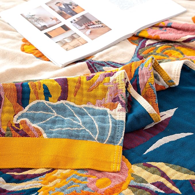 MSGKV 100% Cotton Throw Blanket - Image 9