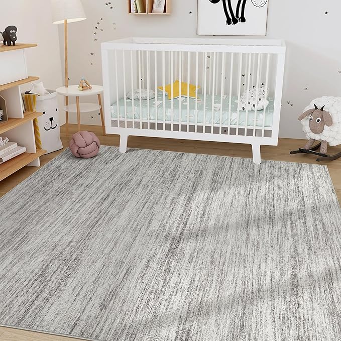 Nakagishi 8X10 Area Rugs Living Room: Washable Large Vintage Rug Neutral - Image 8