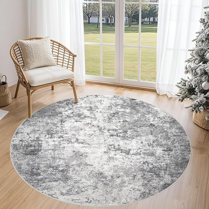 UERMEI 5ft Round Area Rug Living Room Rugs by UERMEI