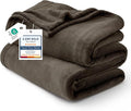 Bedsure GentleSoft Fleece Blanket Twin Size Brown by BEDSURE