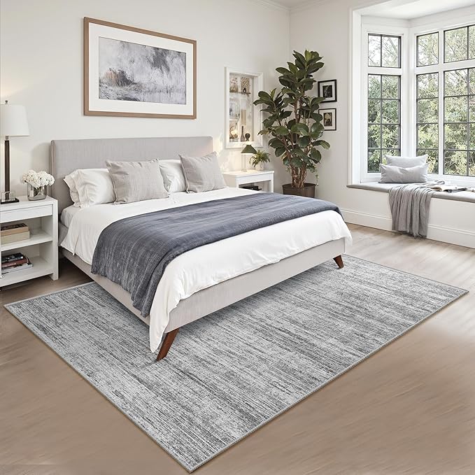 4x6 Rug - Stain Resistant Abstract Washable Rugs, Anti Slip Area Rugs - Image 6