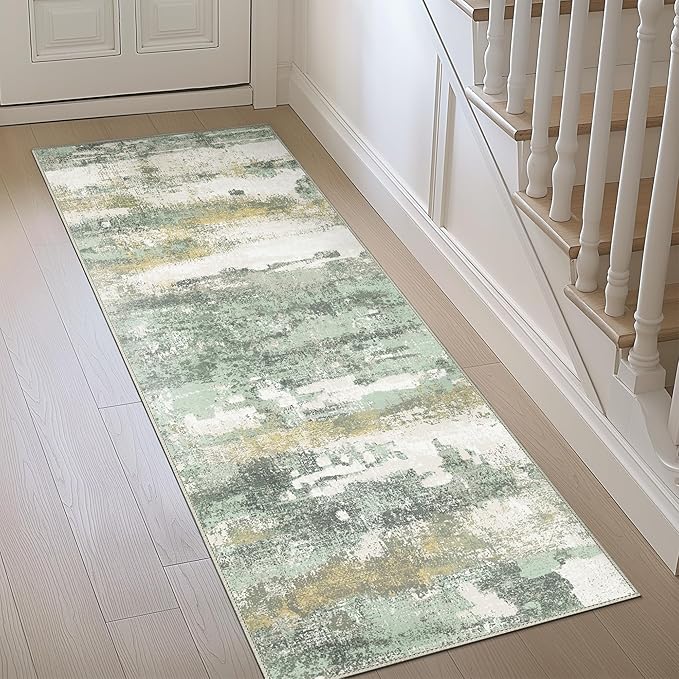 BEIMO Runner Rug for Hallway Kitchen, Soft Modern Abstract Throw Rugs, Low Pile by BEIMO