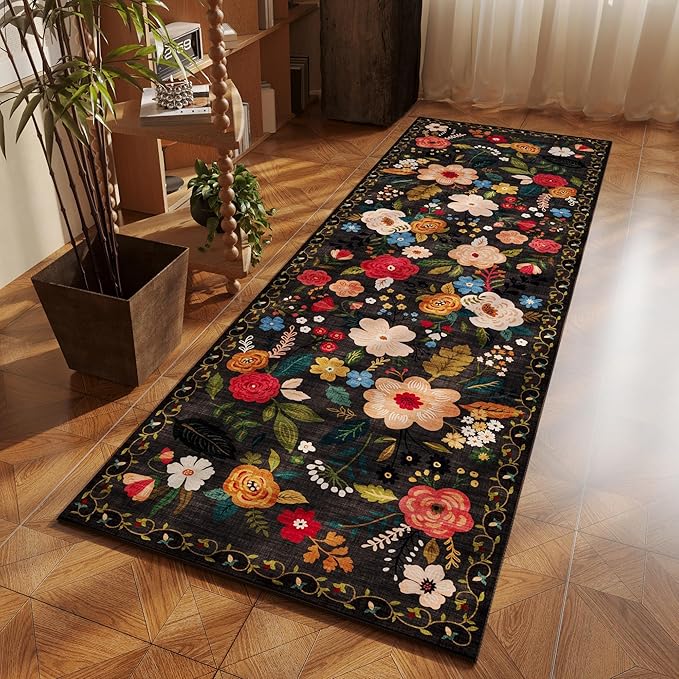 Rugcomf Runner Rug for Hallways Kitchen Rug Non Slip 2'6''x8' Washable Runner - Image 4