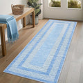 GarveeHome 2.5x8 Modern Bordered Runner Rug Soft Non Slip Washable Floor Carpet by GarveeHome