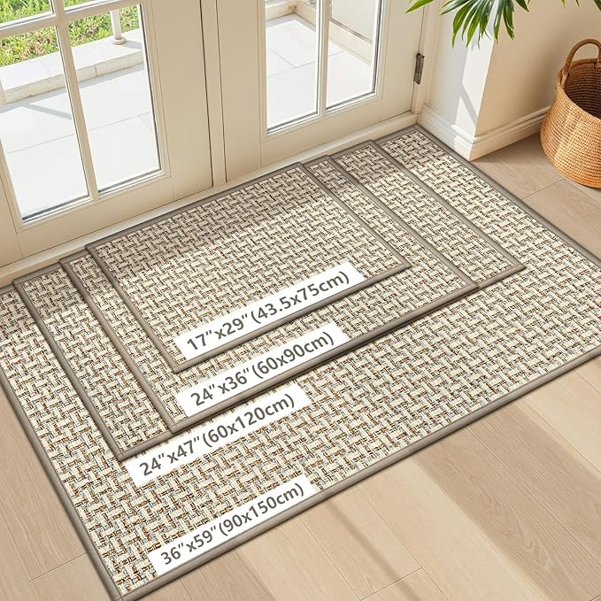 LEKEEPGO Door Mat Indoor Entrance 17"x29", Absorbent Indoor Door Mat, Non Slip - Image 7