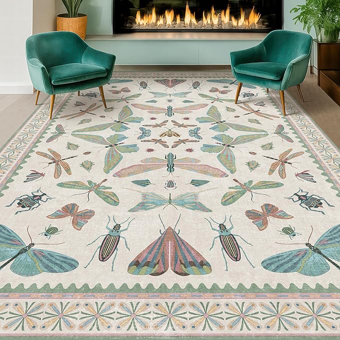 Green and Blue Rugs for Bedroom - Image 3