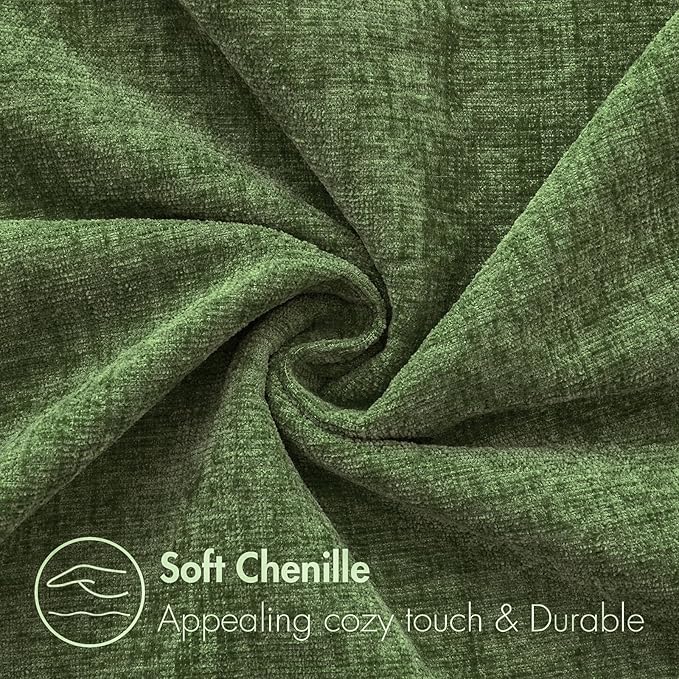 MIULEE Pack of 2 Couch Throw Pillow Covers 12x20Inch Soft Moss Green Spring - Image 2