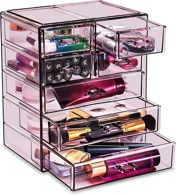 Sorbus Acrylic Makeup Organizer Set, 7-Drawer Vanity & Countertop Cosmetic by Sorbus