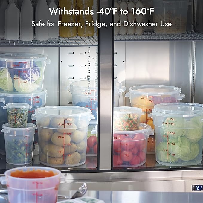 CURTA 12 Quart Translucent Round Food Storage Container - Image 6
