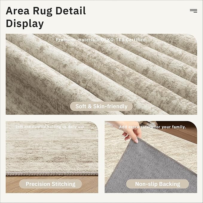 Soalmost Runner Rug 2'6" x 14' Washable Non-Slip Runner Rugs - Image 6