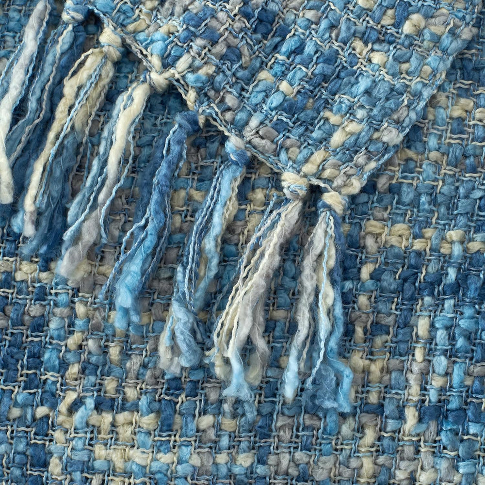 Multi-Color Cable Woven Throw Blanket for Couch - 50"X60"