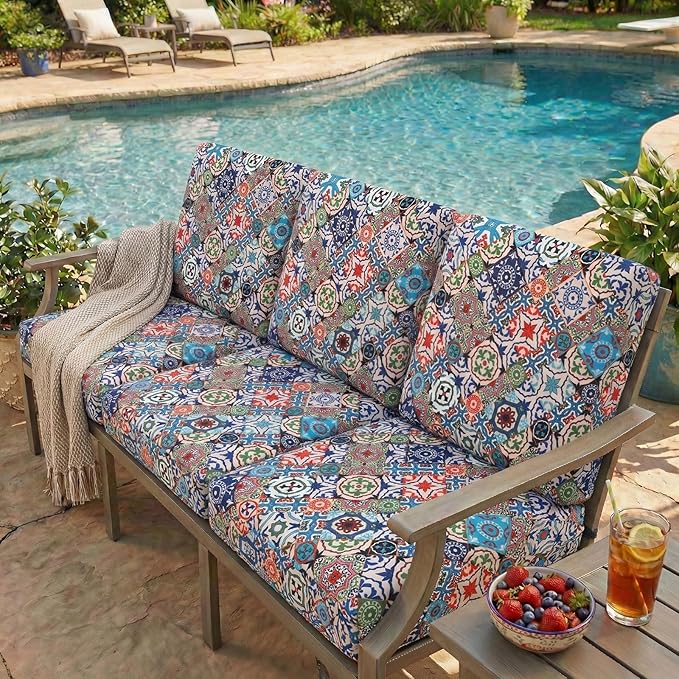 hyha Printed Couch Cushion Covers, Floral Sofa Covers Washable - Image 7