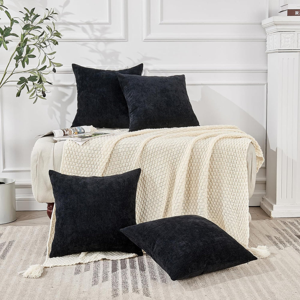 GAWAMAY Decorative Square Throw Pillow Covers 18"x18" Inch Set of 4...
