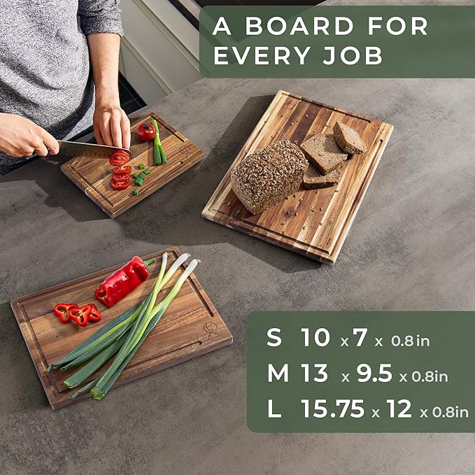 WALDWERK Cutting Board Set out of Solid Acacia Wood - Image 3