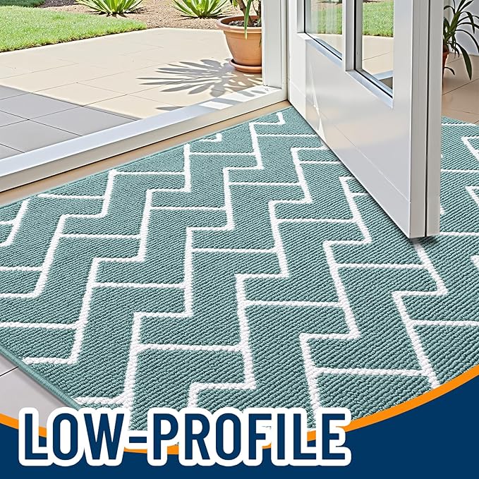 OLANLY Front Door Mat, Non-Slip Rubber Backing, Dirt Resistant and Absorbent - Image 3