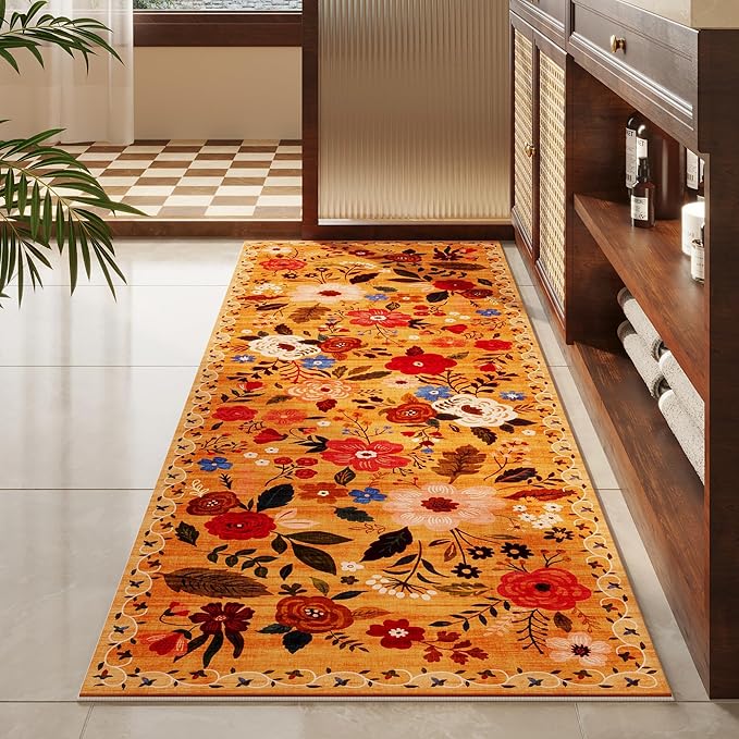 Rugcomf Runner Rug for Hallways Kitchen Rug Non Slip 2'6''x8' Washable Runner - Image 8