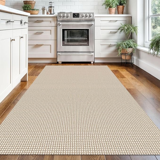 KOZYFLY Washable Area Rug 4x6 ft Non Slip Rubber Backed Living Room Rugs - Image 2