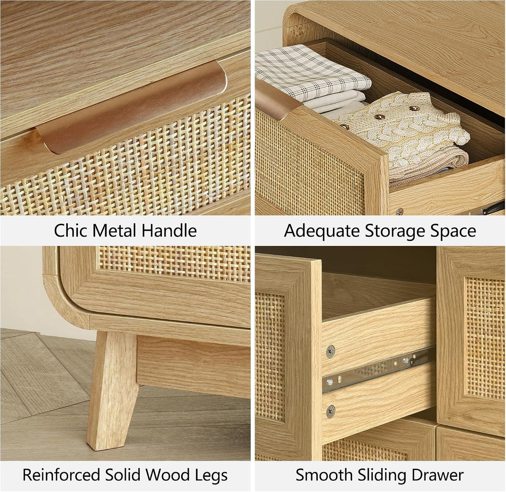 Dresser and Nightstand Sets, 3 Piece Bedroom Set, Oak