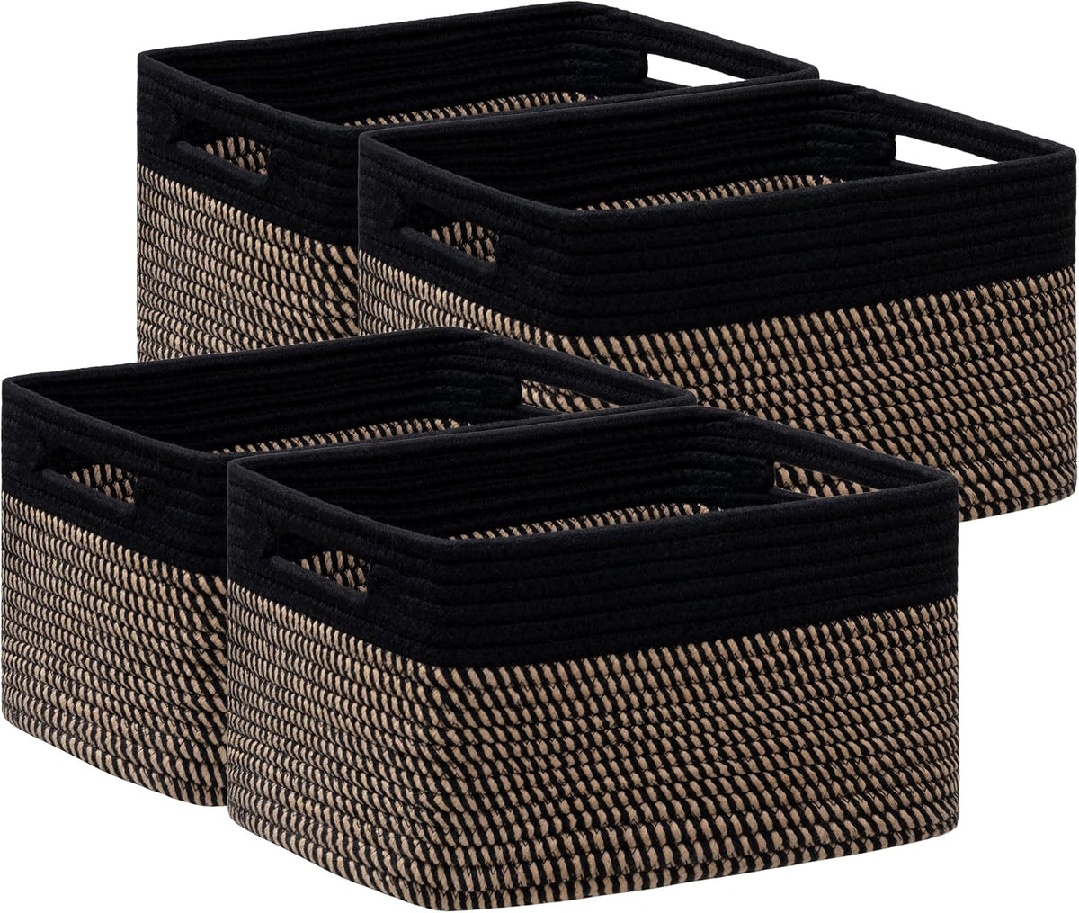 storage baskets for organizing, woven baskets for shelves, main product view
