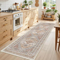 Kitchen Runner Rug Non Slip Washable 2.5x8, Soft Low Pile Entryway Rug Runners by Restydon