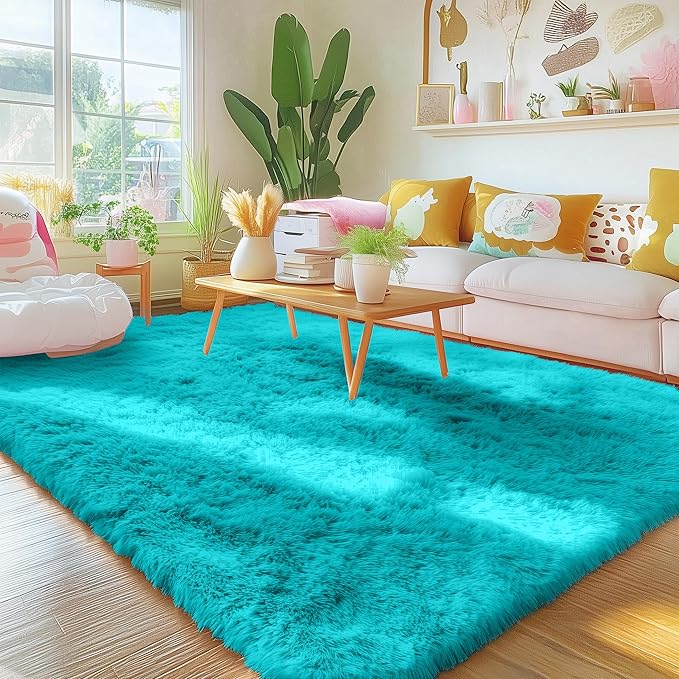 OLANLY Area Rugs for Living Room Bedroom, Machine Washable 4x5.9 ft Soft Fluffy - Image 3