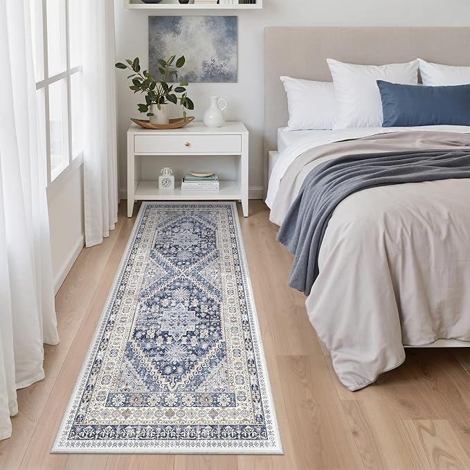 zesthome 2x6 Runner Rug for Hallways, Machine Washable Rug, Non Slip Vintage - Image 9