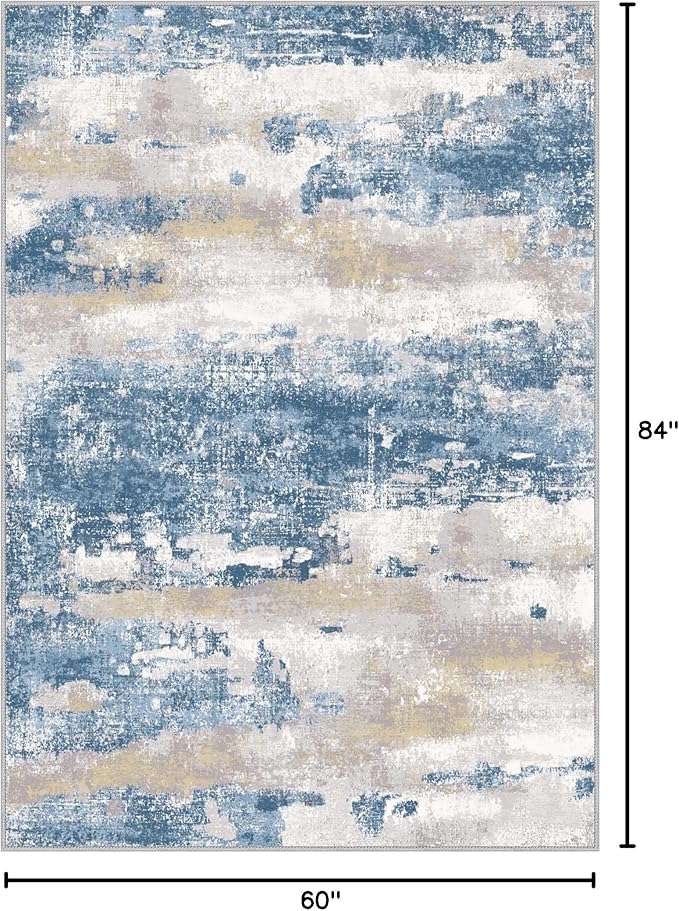 BEIMO Area Rugs 5x7 for Living Room Bedroom, Modern Abstract Machine Washable - Image 2