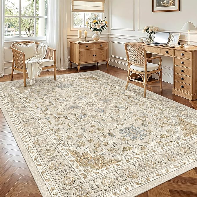 Madane 6x9 Area Rugs for Living Room, Stain Resistant Washable Rugs, Non-Slip - Image 2