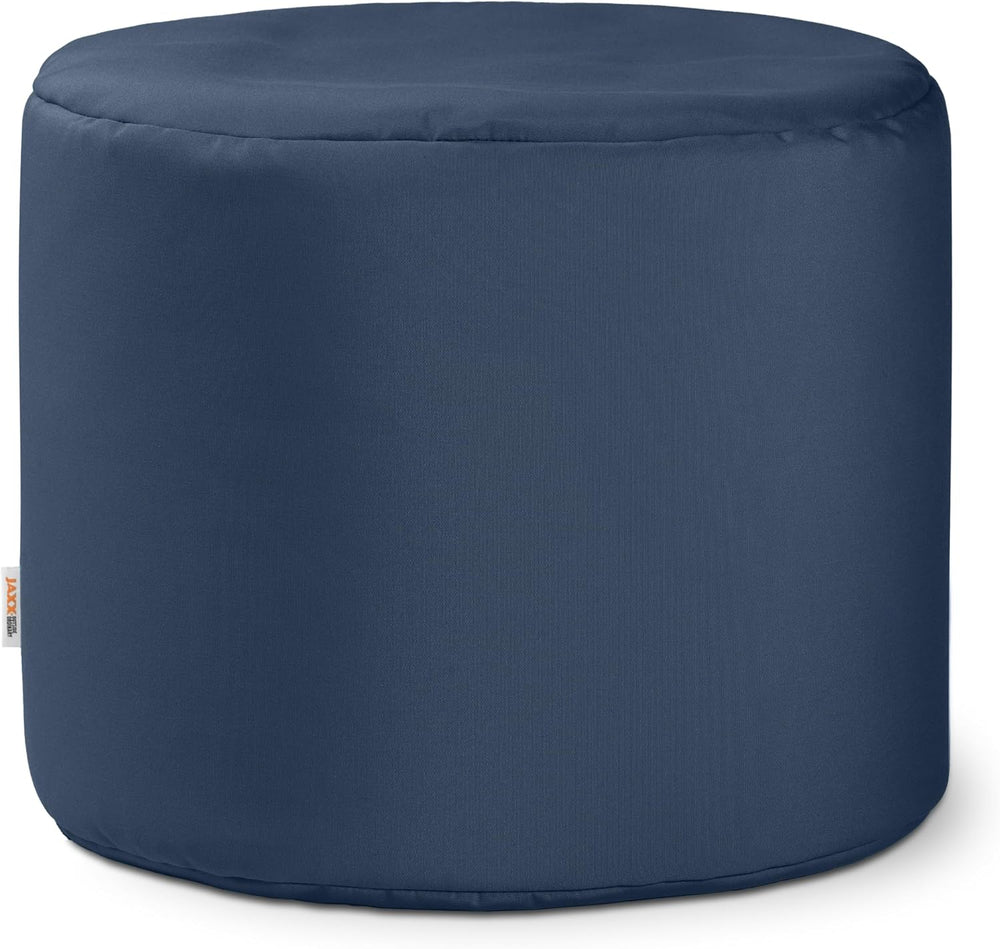 Jaxx Spring Indoor/Outdoor Bean Bag Pouf Ottoman, Navy