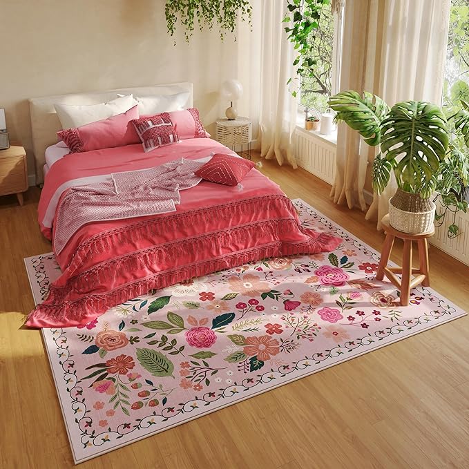 Rugcomf Area Rugs 8x10 Rug for Living Room Clearance Washable Boho Area Rug Non - Image 5