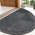 Smiry Half Circle Front Door Mat Outside Entrance, Heavy Duty Sturdy Natural by Smiry